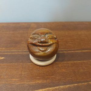 Red Jasper Smiling Buddha Sphere